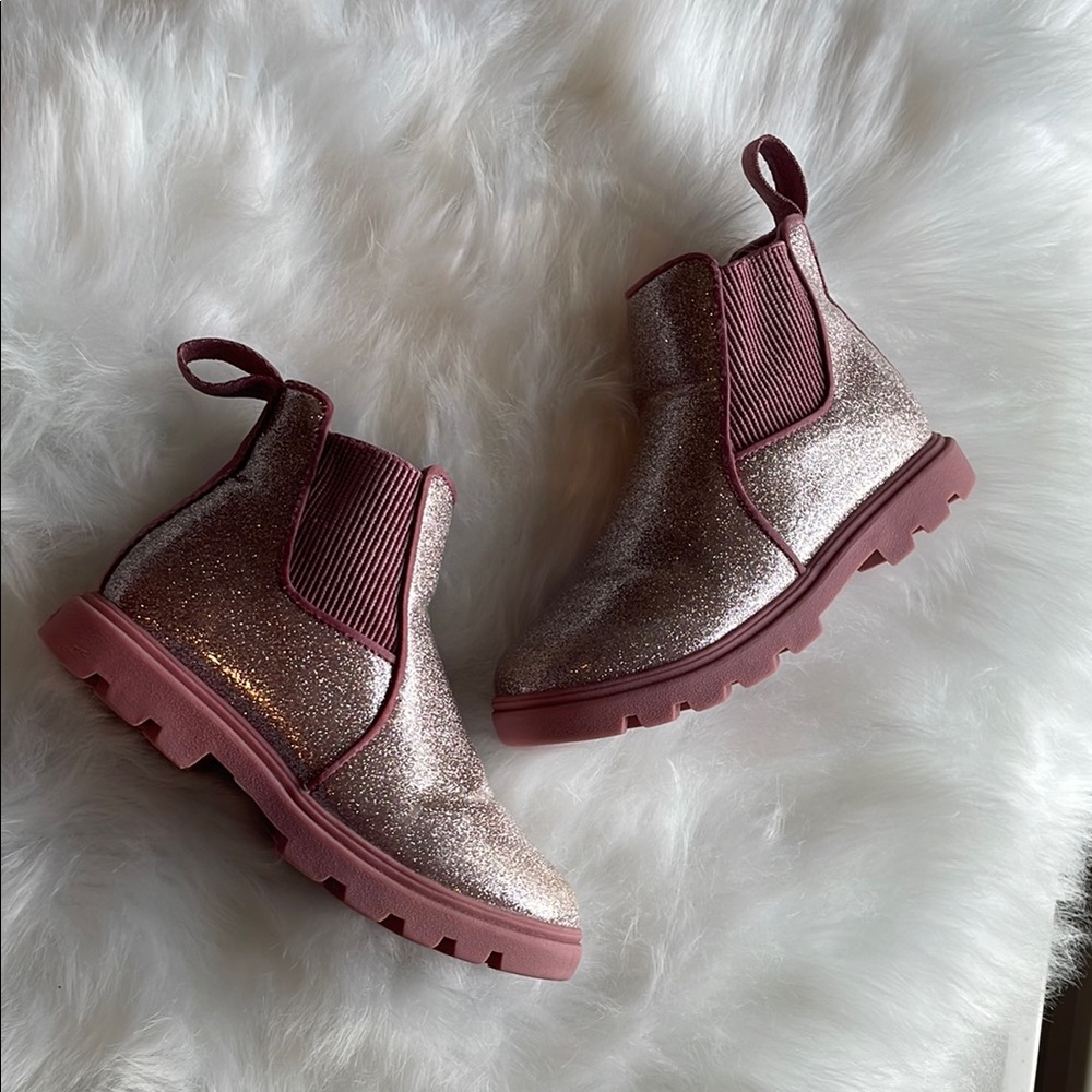 Natives Rain Sparkly Pink Boots